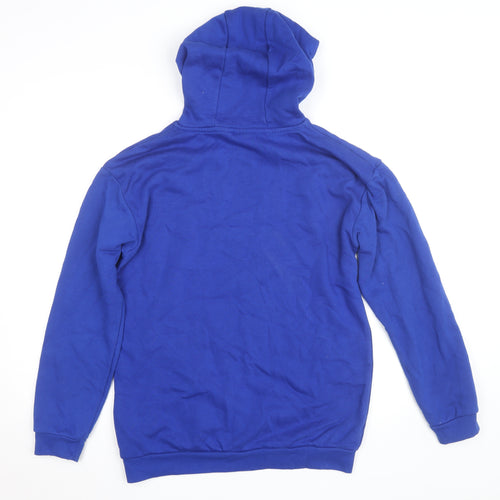 Yu-Gi-Oh! Blue Pullover Hoodie Teens Size M Anime Graphic Sweatshirt