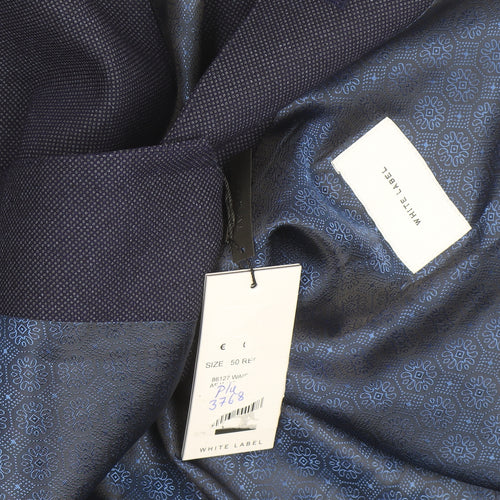 White Label Men's Blue Wool Blend Slim Waistcoat Size 50R
