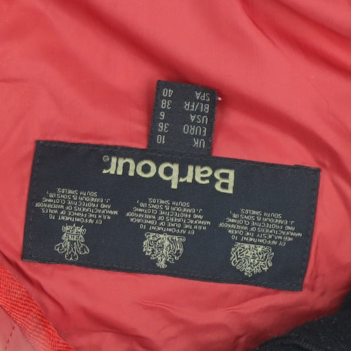 Barbour Women's Red Quilted Mid-Length Jacket Size 10