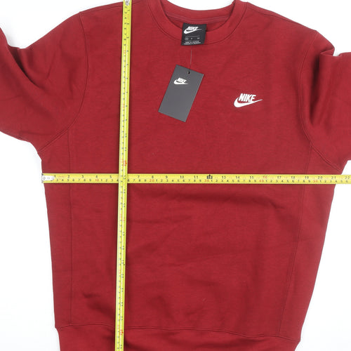 Nike Men's Red Small Pullover Crew Neck Sweatshirt