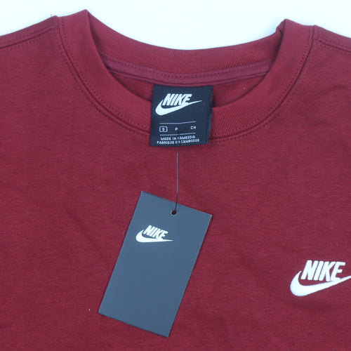Nike Men's Red Small Pullover Crew Neck Sweatshirt
