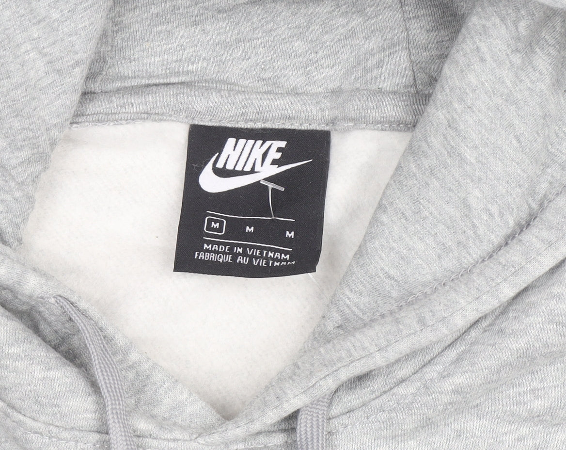 Nike Men's Grey Pullover Hoodie M Regular Fit Fleece Sportswear