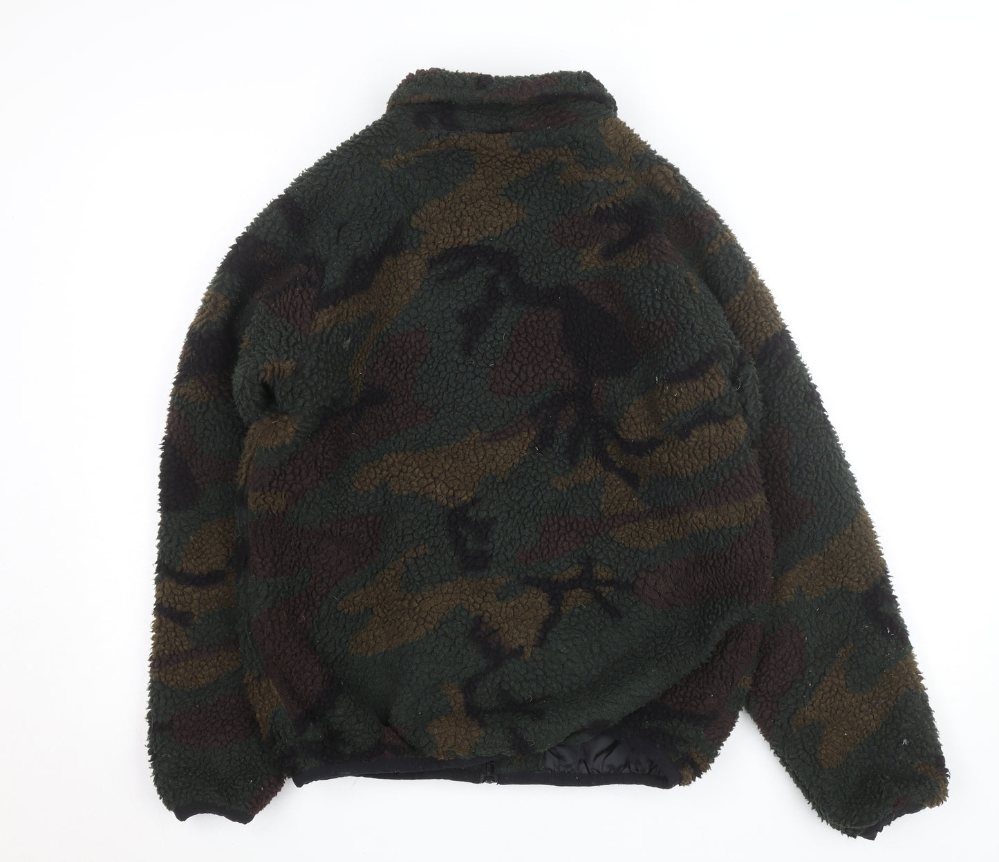 Brave Soul Men’s Camouflage Fleece Jacket Size S Full Zip Outdoor Style