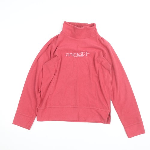 Animal Womens Pink Fleece Active Jacket Size 10 Lightweight Pullover