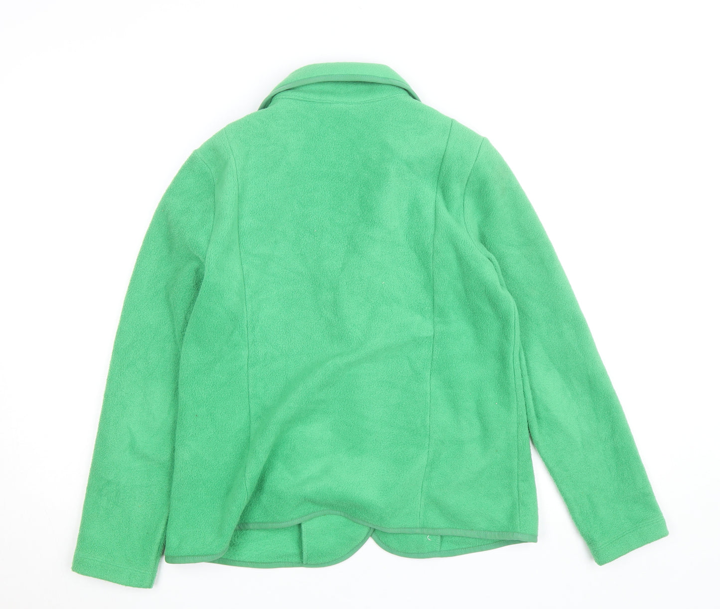 Lands' End Women’s Green Fleece Cardigan Blazer Petite S