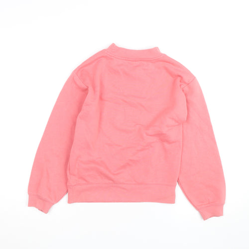Champion Girls Pink Sweatshirt Medium 9-10 Years Cotton Blend Logo Style