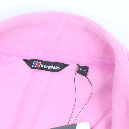 Berghaus Girls Pink 1/4 Zip Fleece Activewear Jacket 11-12 Years