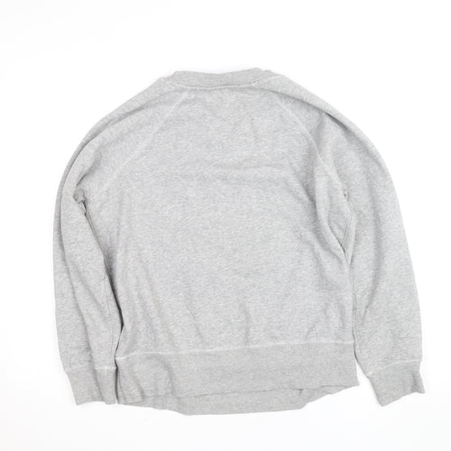 Next Women Grey Pullover Sweatshirt M Letter N Logo Casual Soft Cotton Blend