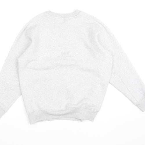 Zara Women Grey Crew Neck Pullover Sweatshirt Size L