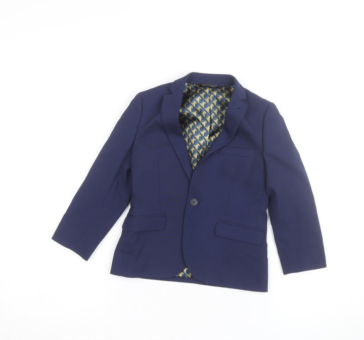 Next Boys Blue Formal Single-Breasted Blazer Jacket 8 Years