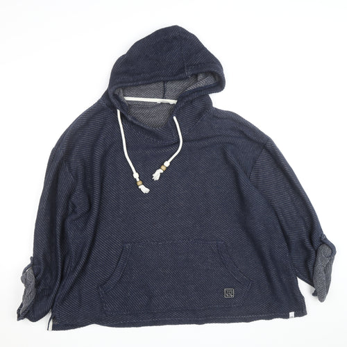 Animal Women Navy Blue Hooded Pullover Hoodie Size 18 Cotton Blend