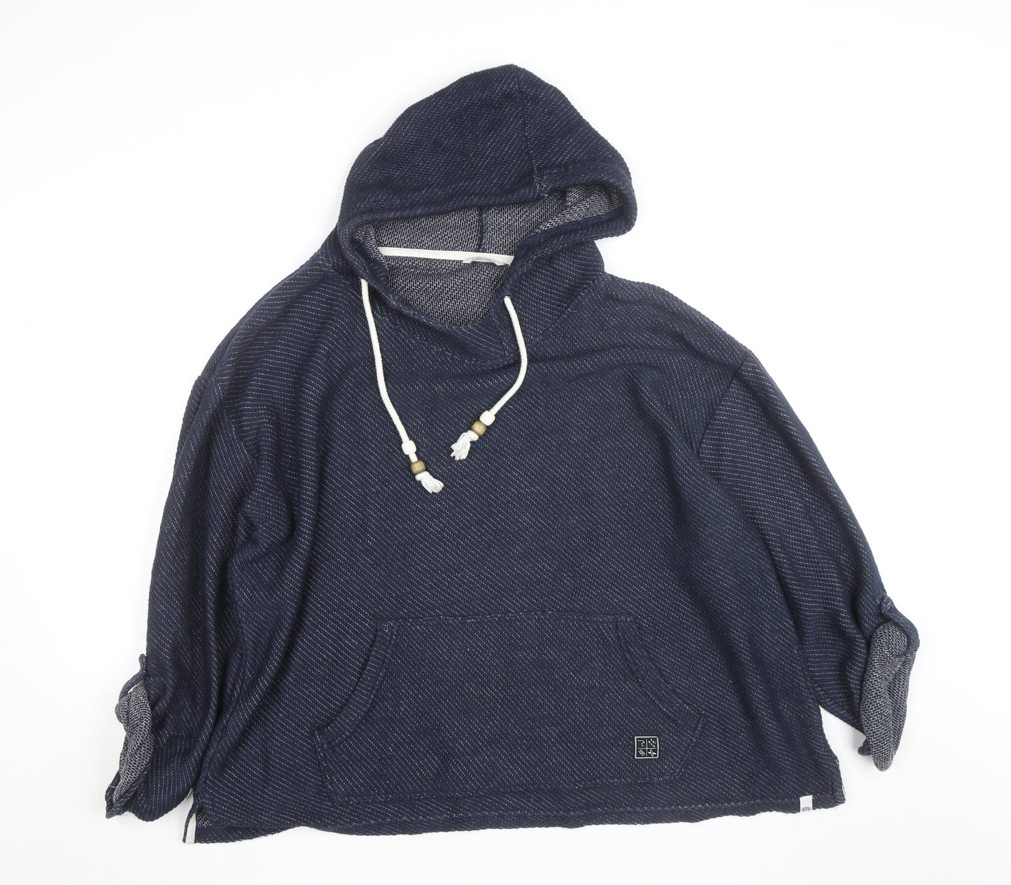Animal Women Navy Blue Hooded Pullover Hoodie Size 18 Cotton Blend