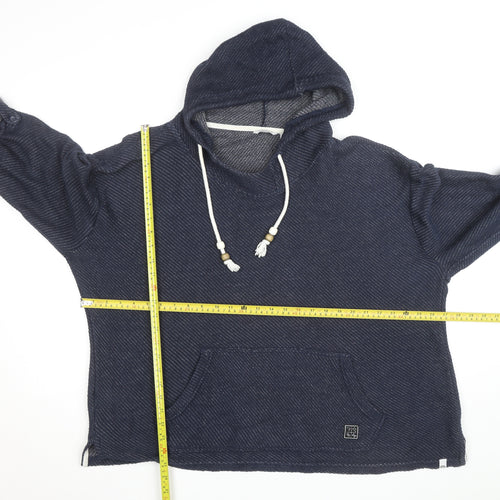 Animal Women Navy Blue Hooded Pullover Hoodie Size 18 Cotton Blend