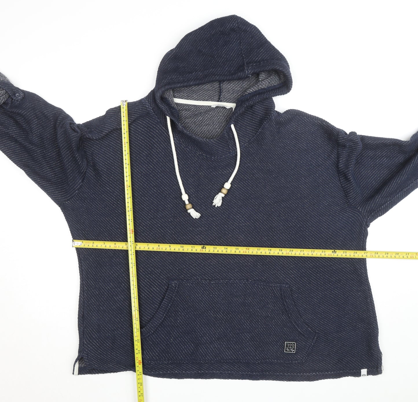 Animal Women Navy Blue Hooded Pullover Hoodie Size 18 Cotton Blend