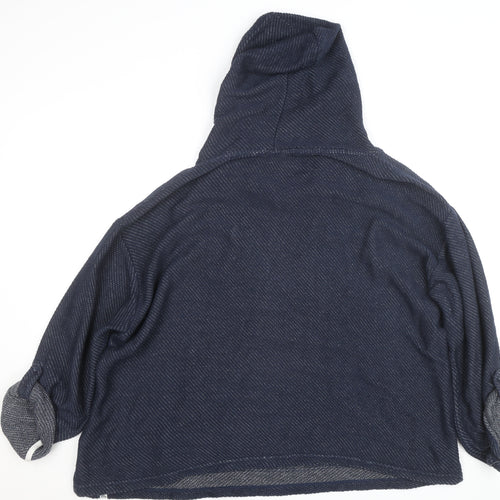 Animal Women Navy Blue Hooded Pullover Hoodie Size 18 Cotton Blend