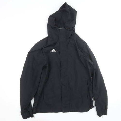 Adidas Men’s Black Waterproof Hooded Rain Jacket Size S