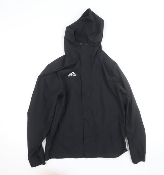 Adidas Men’s Black Waterproof Hooded Rain Jacket Size S