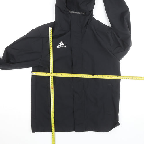 Adidas Men’s Black Waterproof Hooded Rain Jacket Size S