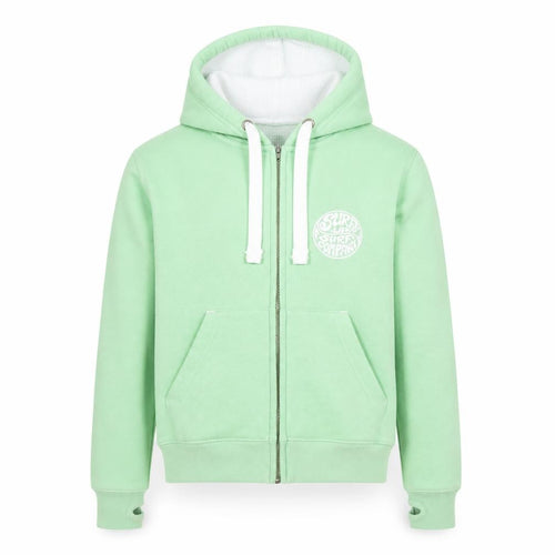Cotton Ridge Boys Green Hooded Zip Jacket XS 13-14 Years Surf Company Print