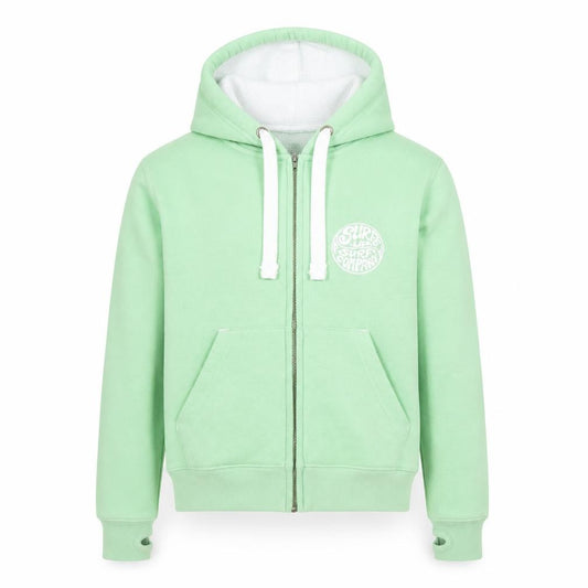 Cotton Ridge Boys Green Hooded Zip Jacket XS 13-14 Years Surf Company Print