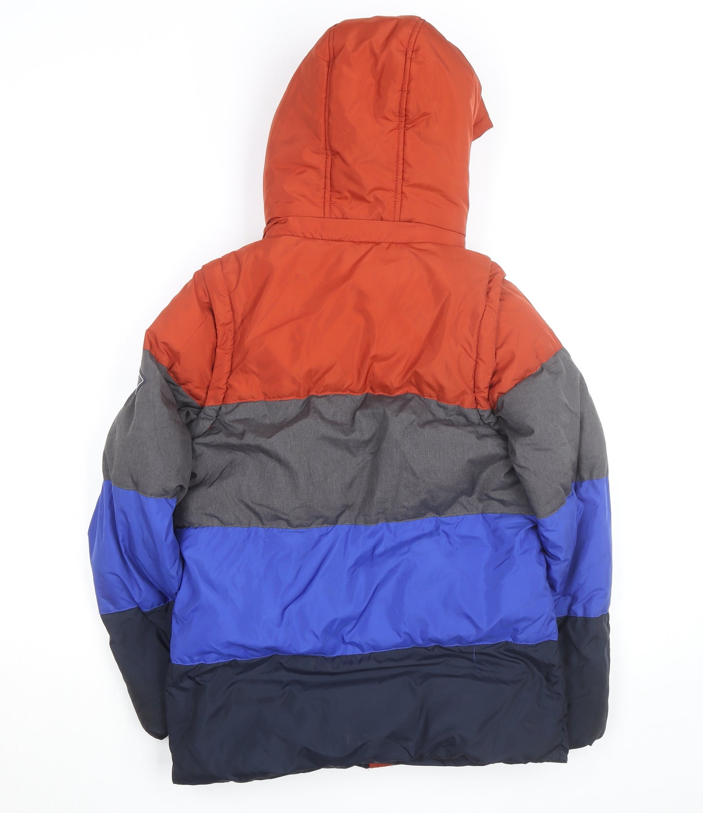 Joules Boys Multicoloured Hooded Puffer Coat 11 Years Lined Waterproof Jacket