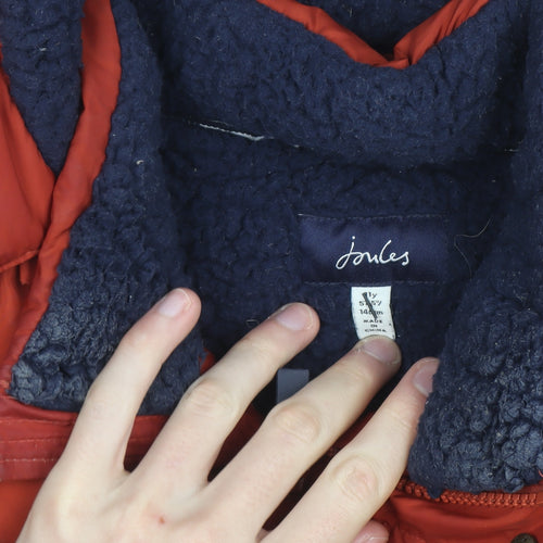 Joules Boys Multicoloured Hooded Puffer Coat 11 Years Lined Waterproof Jacket