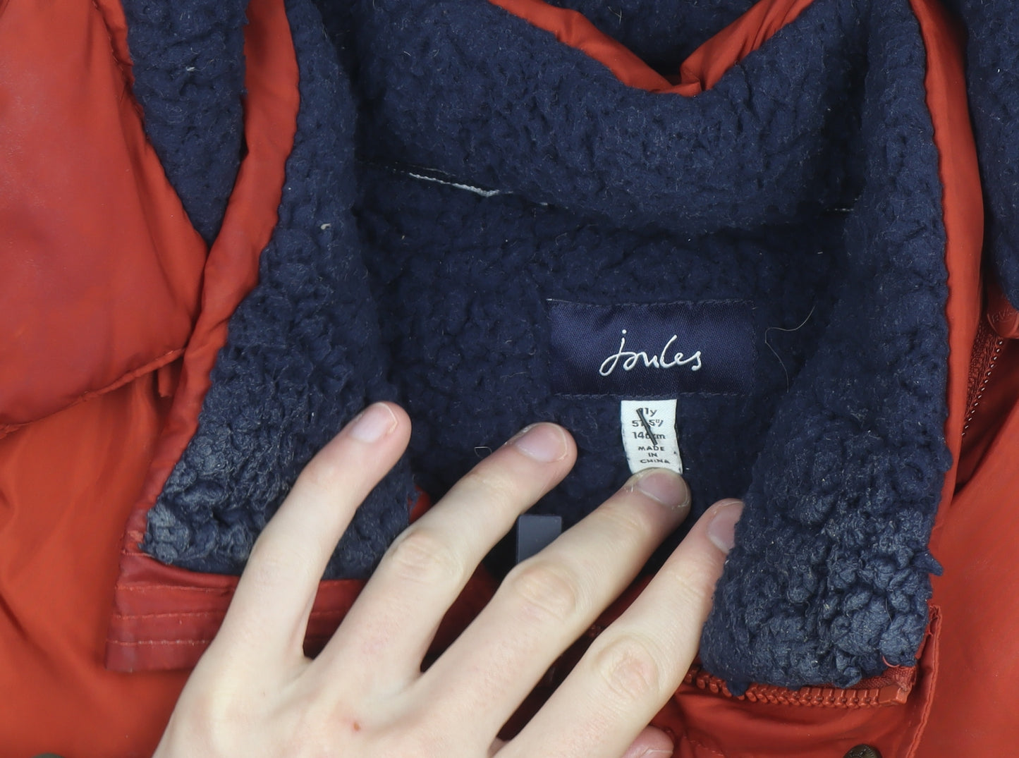 Joules Boys Multicoloured Hooded Puffer Coat 11 Years Lined Waterproof Jacket