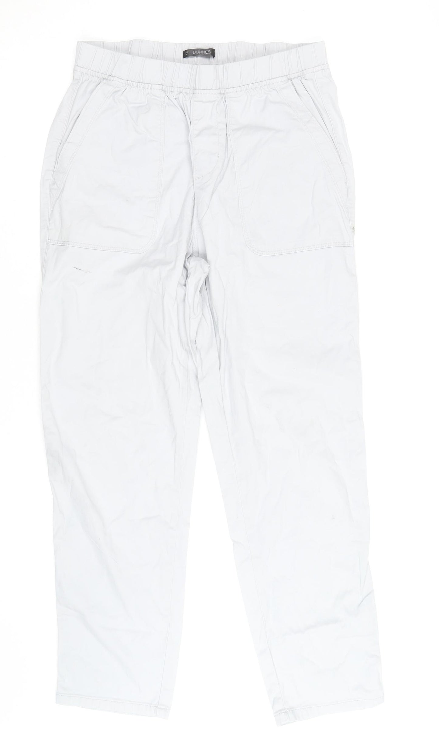 Dunnes Men’s Grey Regular Fit Cargo Elastic Waist Trousers M