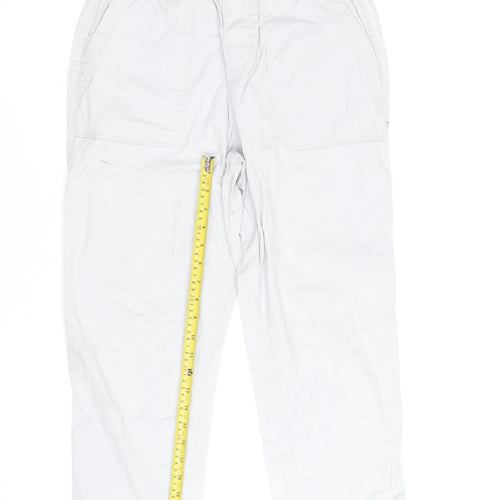 Dunnes Men’s Grey Regular Fit Cargo Elastic Waist Trousers M