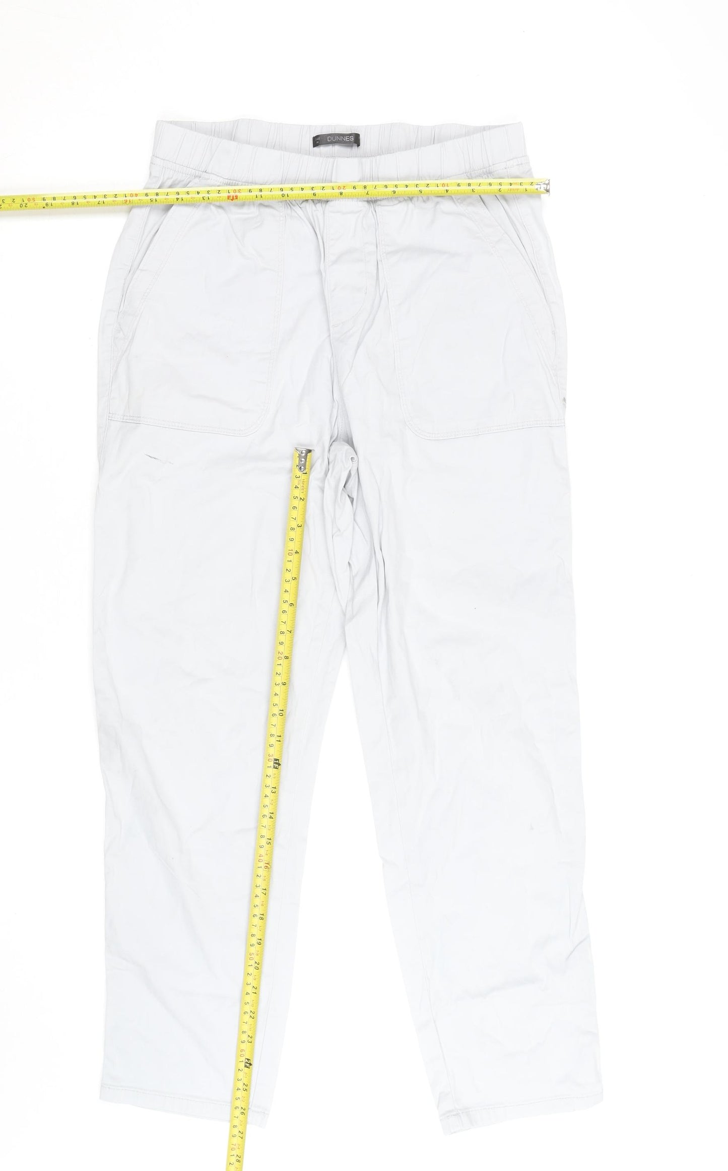Dunnes Men’s Grey Regular Fit Cargo Elastic Waist Trousers M