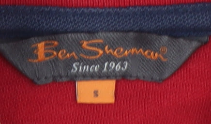 Ben Sherman Men's Red Cotton Polo Shirt Size S Classic Style