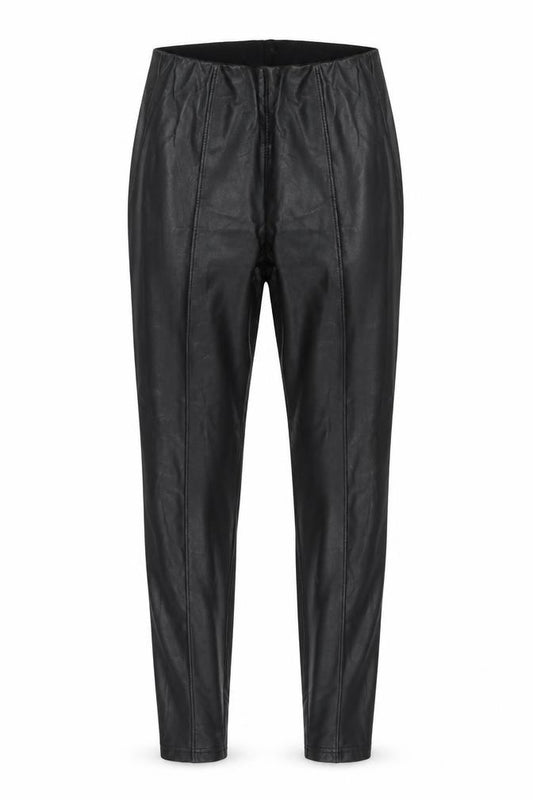New Look Women's Black Faux Leather High Rise Leggings Size 8