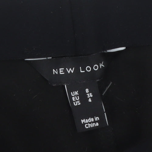 New Look Women's Black Faux Leather High Rise Leggings Size 8