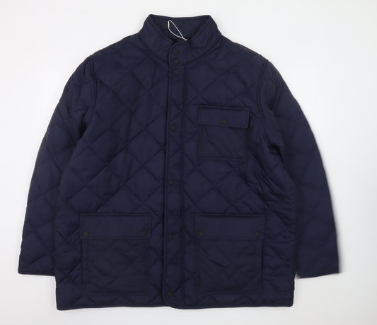 Marks and Spencer Men's Blue 3XL Quilted Padded Jacket