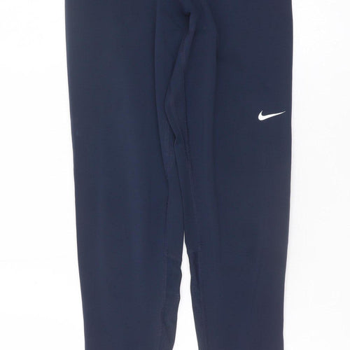 Nike Pro Dri-FIT Navy Women's S Ankle Leggings Stretch Athletic