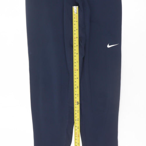 Nike Pro Dri-FIT Navy Women's S Ankle Leggings Stretch Athletic