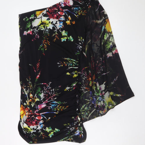 Star by Julien Macdonald Women’s Multicoloured Floral One Shoulder Knee Length Dress Size 14