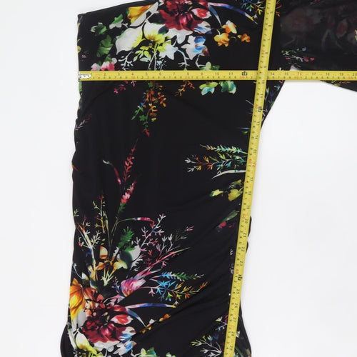 Star by Julien Macdonald Women’s Multicoloured Floral One Shoulder Knee Length Dress Size 14