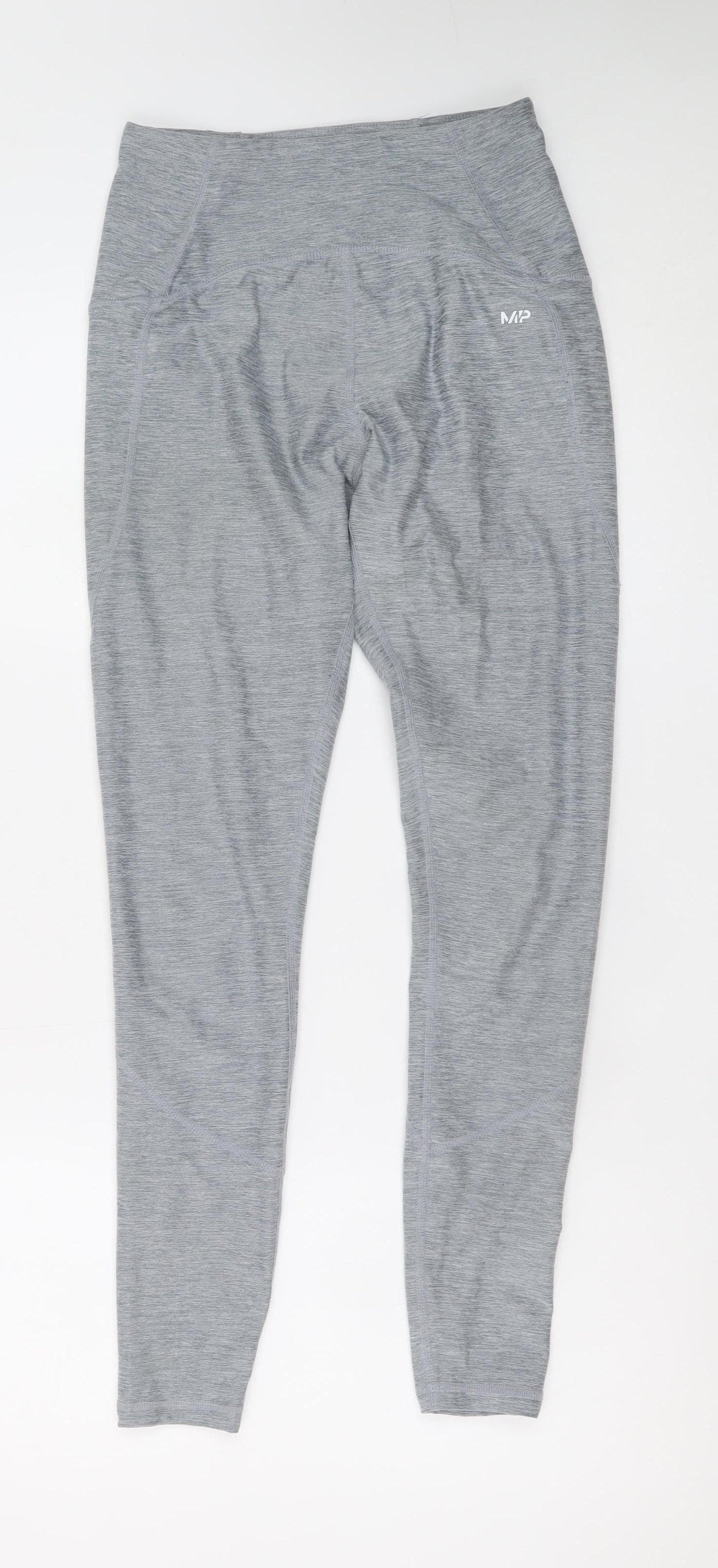 MP Women's Grey High Waist Ankle Leggings Size S Stretch Fit