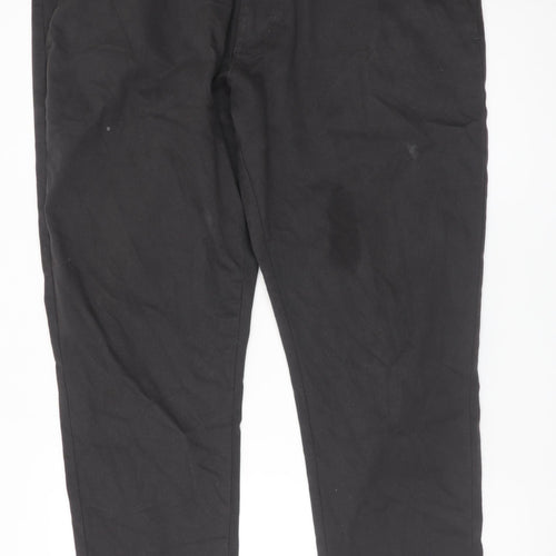 Dunnes Stores Men's Black Tapered Trousers Waist 42in Leg 29in