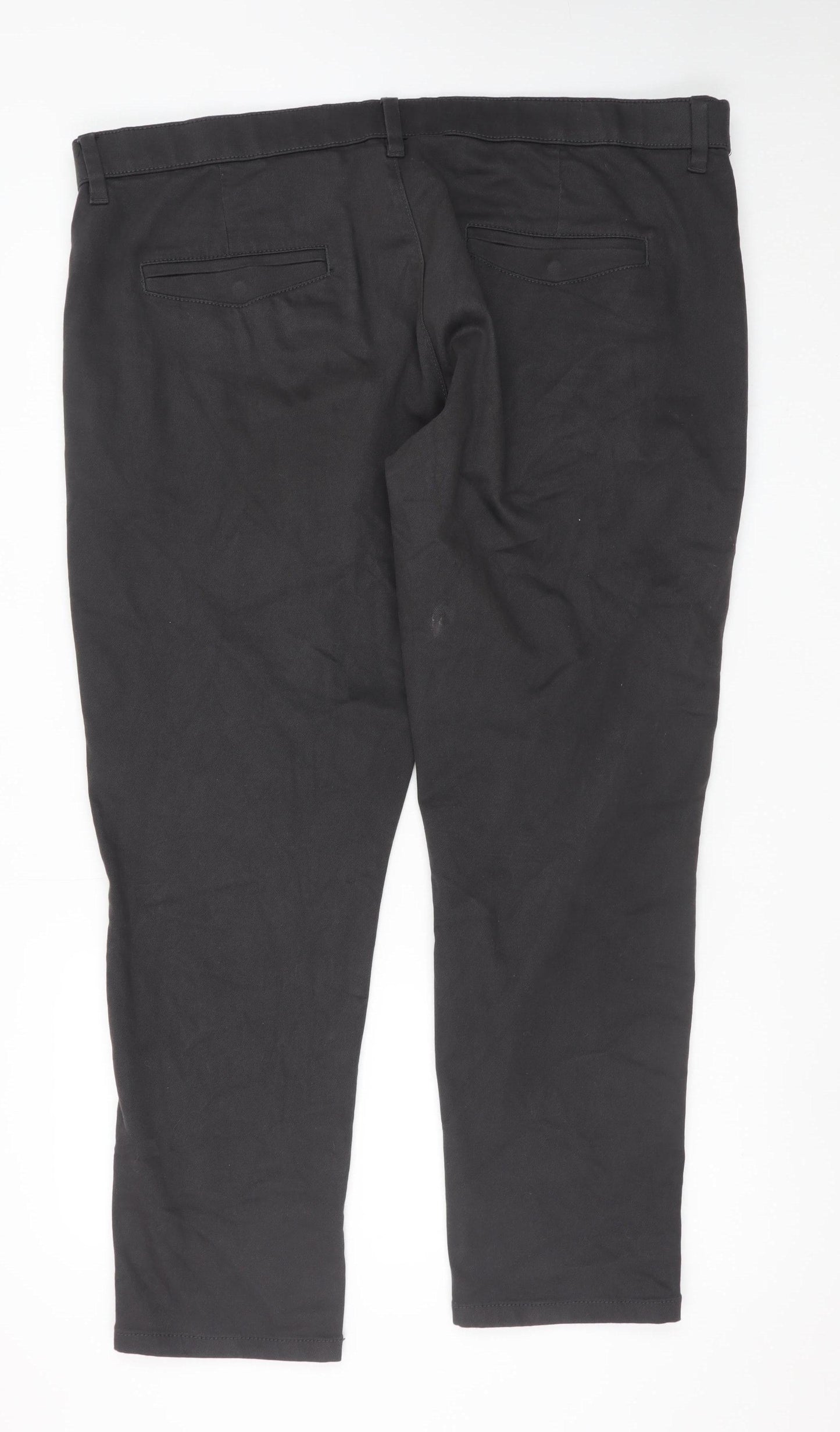 Dunnes Stores Men's Black Tapered Trousers Waist 42in Leg 29in