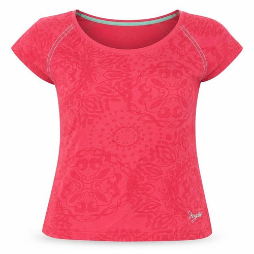 TOG24 Women's Pink Floral Short Sleeve Cotton T-Shirt UK 10-12