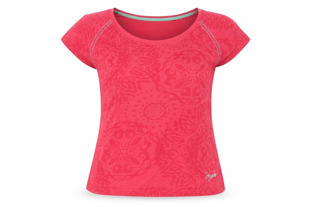 TOG24 Women's Pink Floral Short Sleeve Cotton T-Shirt UK 10-12