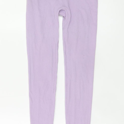 Stradivarius Women Purple Seamless High Rise Leggings Size S