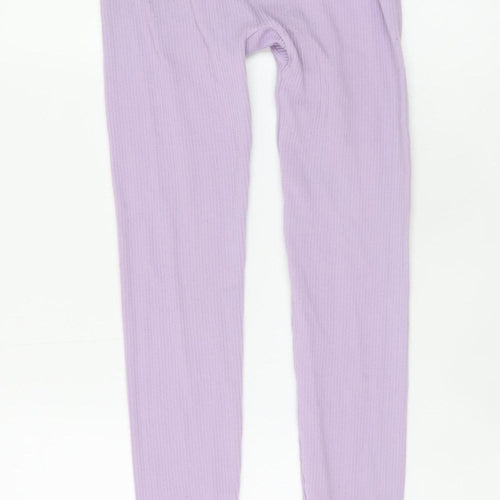 Stradivarius Women Purple Seamless High Rise Leggings Size S