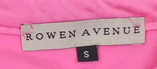 Rowen Avenue Women’s Pink Ruffle Sleeveless Blouse Size S