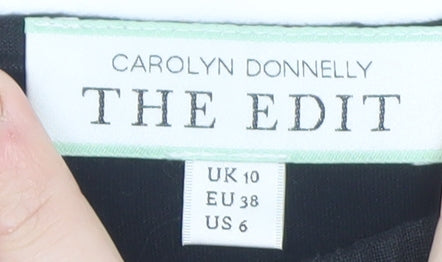 Carolyn Donnelly The Edit Women's Black Linen Blouse UK 10