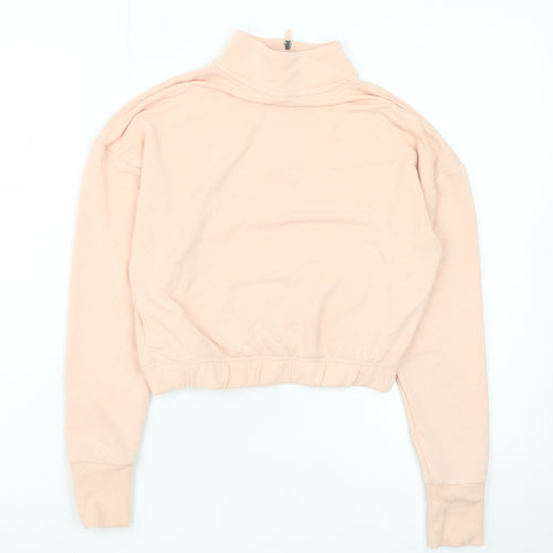 Gymshark Women’s Beige XS 1/4 Zip Cropped Sweatshirt