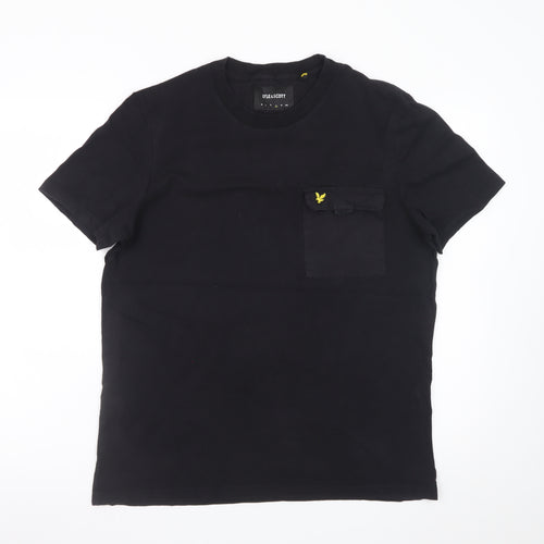 Lyle & Scott Men's Black Cotton Crew Neck Pocket T-Shirt Size L