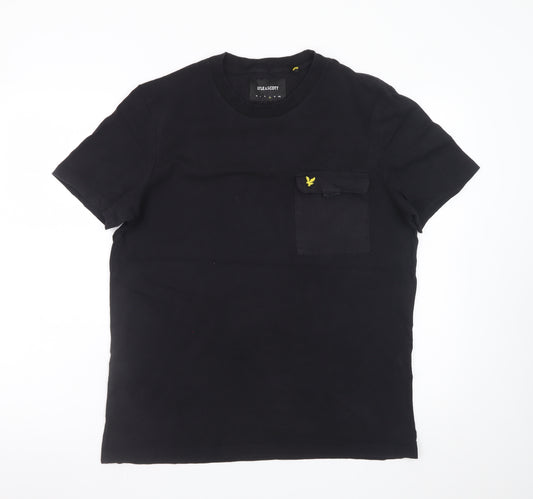 Lyle & Scott Men's Black Cotton Crew Neck Pocket T-Shirt Size L